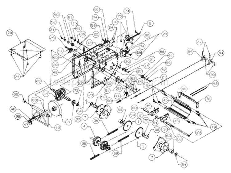 Page E Diagram and Parts List for 317E753F401 1997 Yard Man Snow Blower